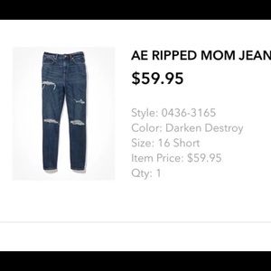 American eagle mom jeans